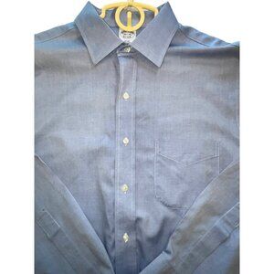 Brooks Brothers Est 1818 Light Blue Slim Fit Non Iron 100% Cotton Long Sleeve 16
